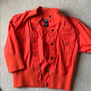 Reddish orange blazer